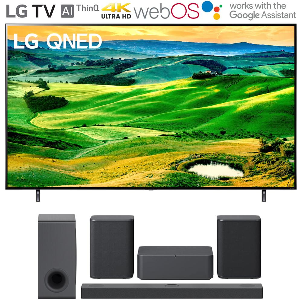 LG 86QNED80UQA 86" QNED Mini-LED Smart TV 2022 +LG S80QY Soundbar +Rear Speaker Kit