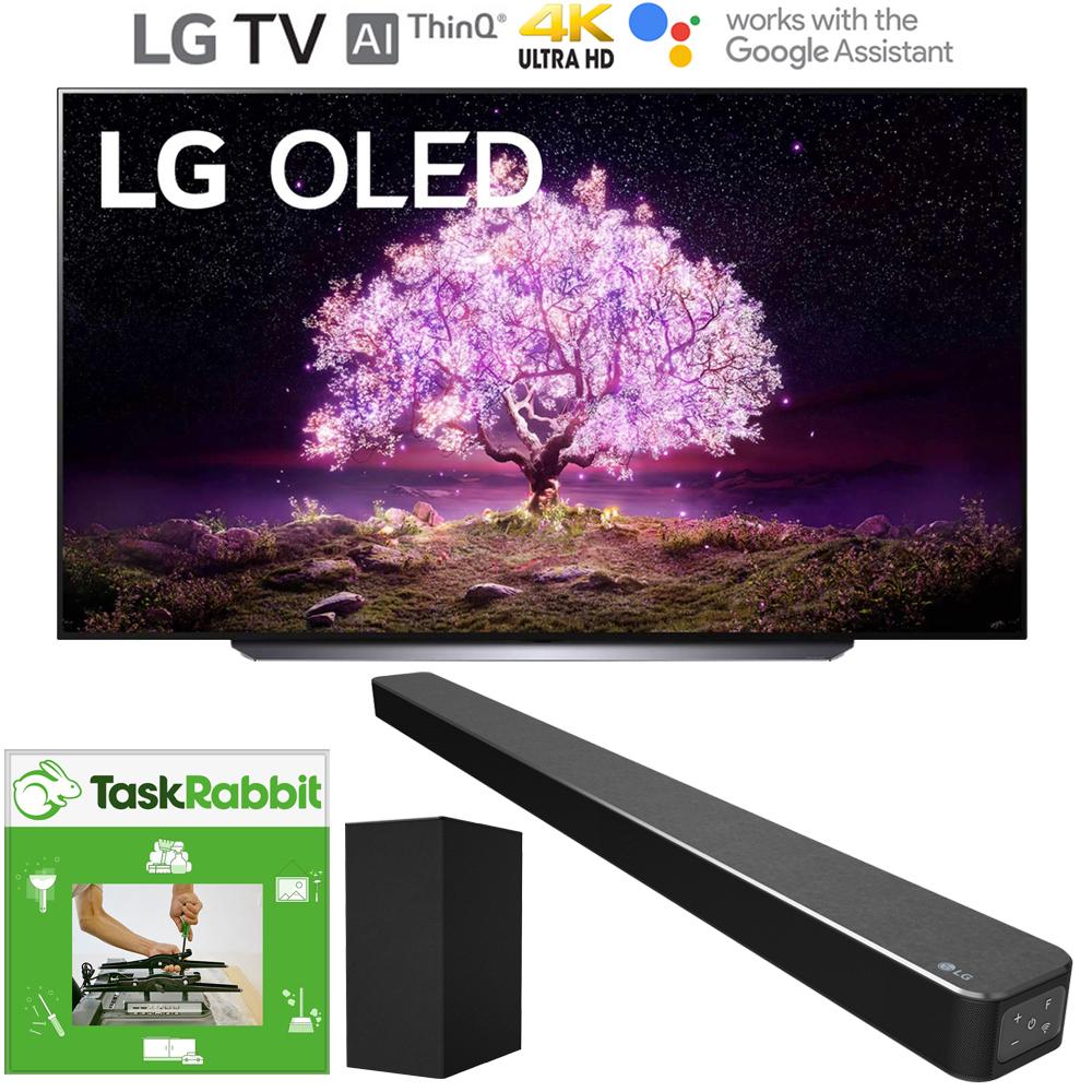 LG OLED48C1PUB 48 Inch 4K Smart OLED TV (2021 Model) + LG SN6Y Soundbar Bundle