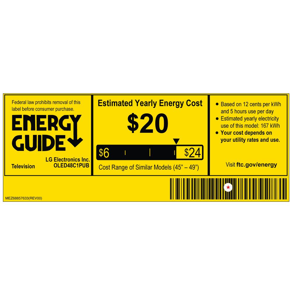 LG OLED48C1PUB 48 Inch 4K Smart OLED TV (2021 Model) + LG SN6Y Soundbar Bundle