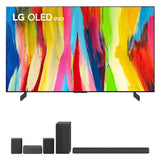 LG OLED42C2PUA 42" HDR 4K Smart OLED TV 2022 + LG S65Q Soundbar + Rear Speaker Kit